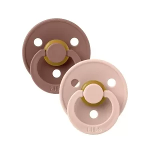 Bibs Set de 2 sucettes Wood chuck/ blush 0-6 mois