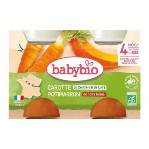 BABYBIO POT CAROTTE POTIMARRON 2* 130G