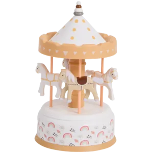 Boîte à musique carrousel Home Accents Beige