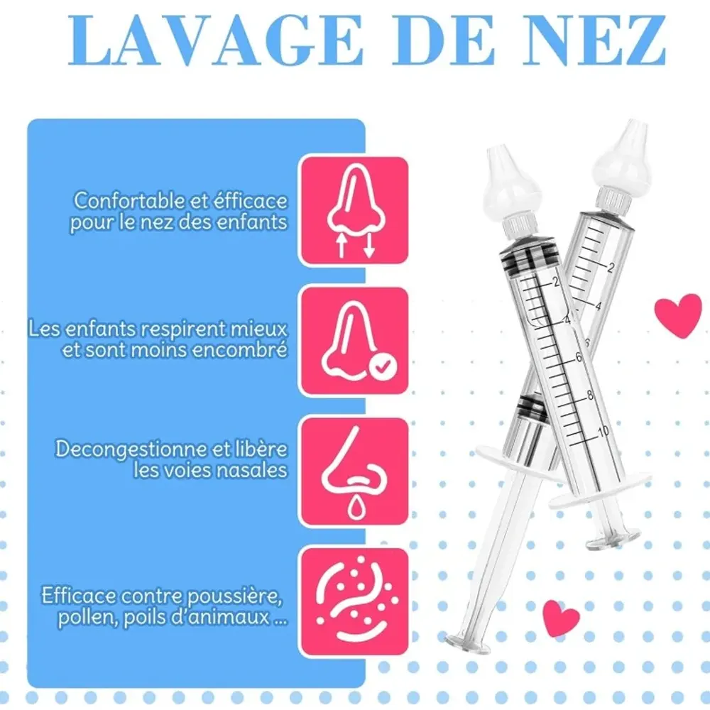 Seringue Nasale Pour Bébé 2 Pièces – 10ml