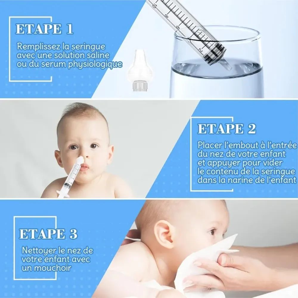 Seringue Nasale Pour Bébé 2 Pièces – 10ml