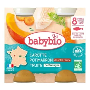 BABYBIO POT CAROTTE POTIMARRON TRUITE 2*200G