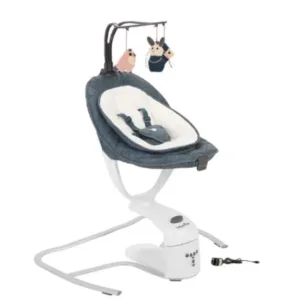 Babymoov Swoon Motion Balancelle Bébé Electrique 360° – Blue Petal
