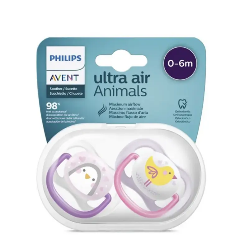 Philips Avent Sucette ultra air animal girl