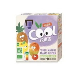 VITABIO COOL FRUITS POMME MANGUE ANANAS 4*90G