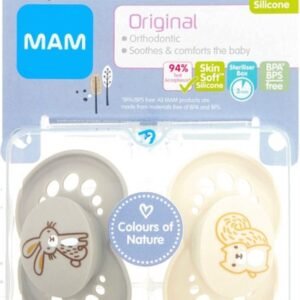 Sucette en silicone MAM Original 6+ Grijs/Crème