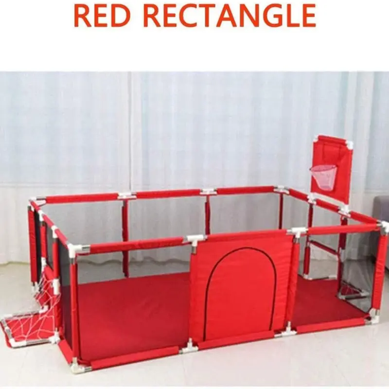 Parc bébé jeux et divertissement Anti-Chute – Rectangle Rouge 1