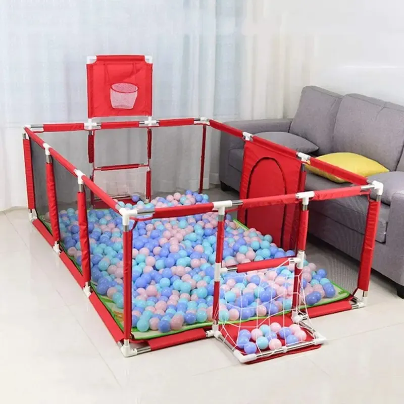 Parc bébé jeux et divertissement Anti-Chute – Rectangle Rouge 2