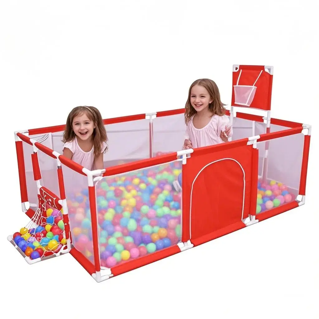 Parc bébé jeux et divertissement Anti-Chute – Rectangle Rouge