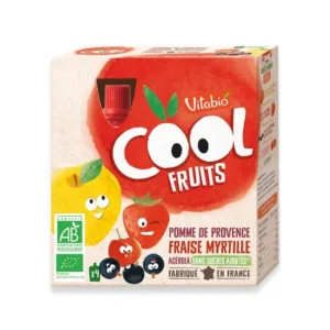 VITABIO COOL FRUITS POMME FRAISE MYRTILLE 4*90G