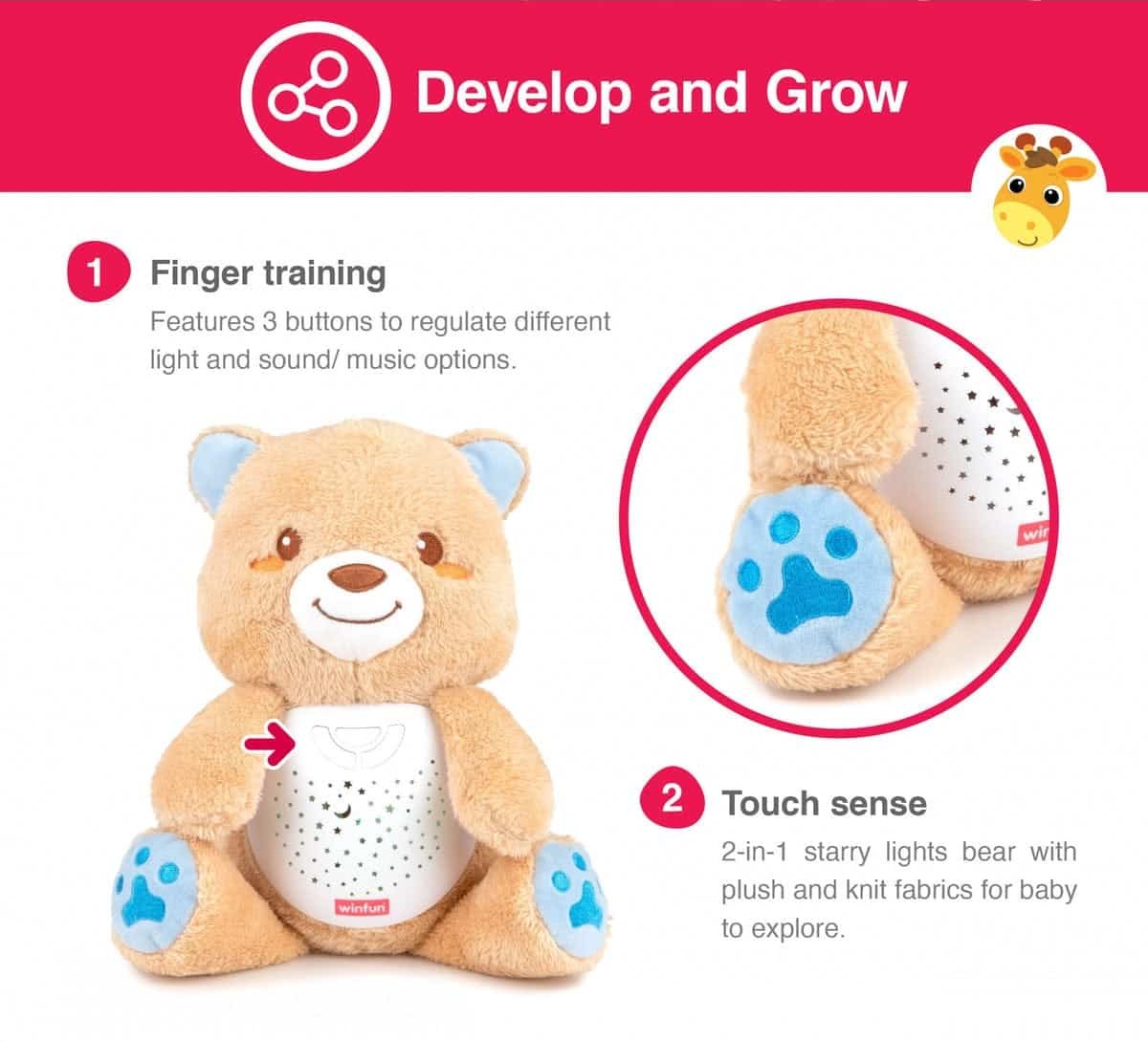 OURSON DOUX PROJECTEUR ET VEILLEUSE – WINFUN