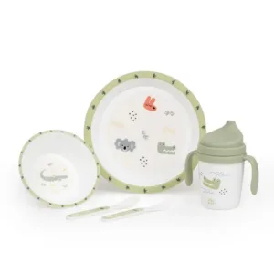 Set Vaisselles 5 Pcs Mod Australia Vert - Interbaby