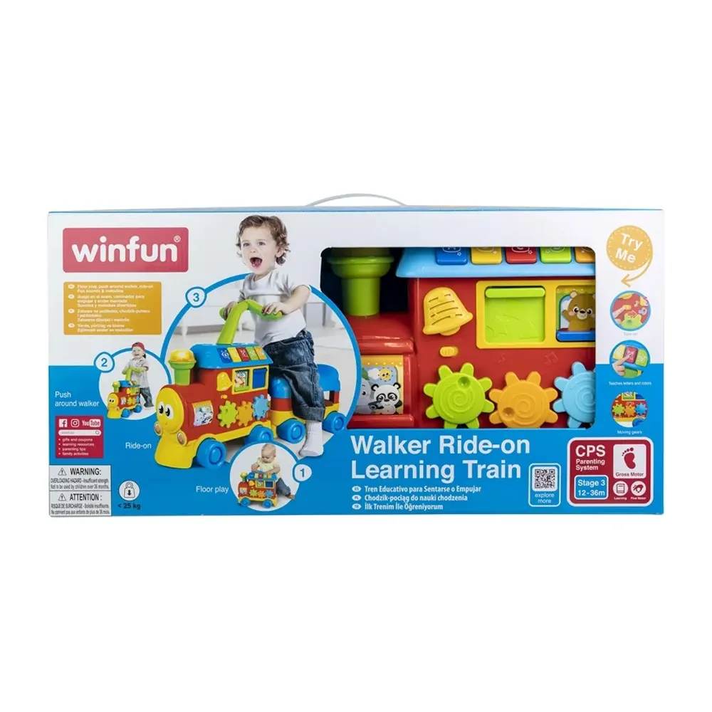 Winfun Train d’apprentissage Walker Ride-On – 12M+