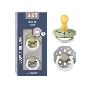 Bibs sucette bohème 0-6m night sage & cloud glow lot de 2