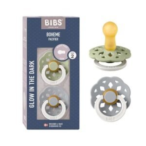 Bibs sucette bohème 6-18m night sage & cloud glow lot de 2
