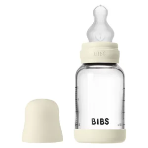 Biberon BIBS en Verre Borosilicate Rond 120 ml Ivoire