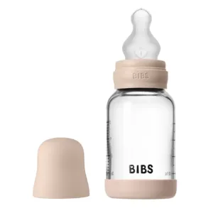 Biberon BIBS en Verre Borosilicate Rond 120 ml Blush