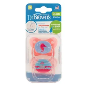 Dr Browns PreVent Pacifier 0-6m - Rose